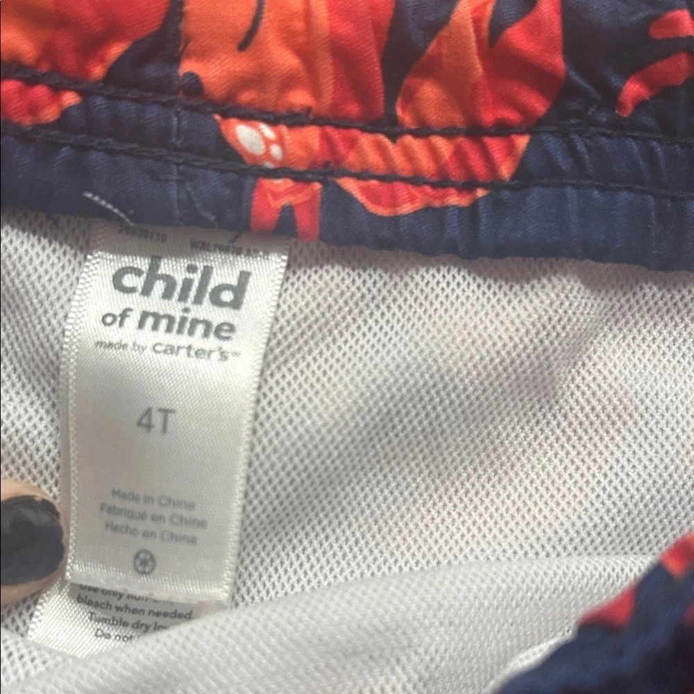 Toddler Crab Print Swim Shorts size 4T
